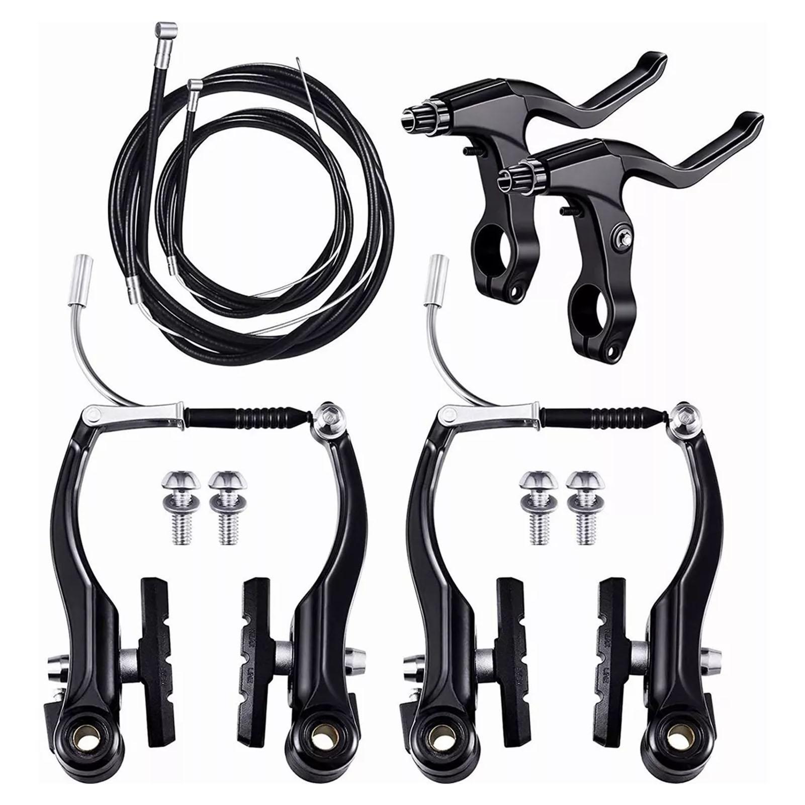 Mountain Bike V Brake Set Bike Front Rear V Brake Set Aluminum Alloy Mountain Road Bike V Brake Set Riding Accessories Black чёрный
